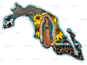 Our Lady Of Guadalupe Mexico Map Dtf Transfer