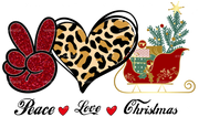 Peace Love Christmas DTF Transfer