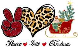 Peace Love Christmas DTF Transfer