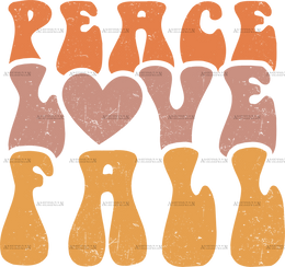 Peace Love Fall DTF Transfer