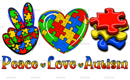 Peace Love Autism DTF Transfer