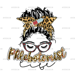 Phlebotomist Life Leapord DTF Transfer