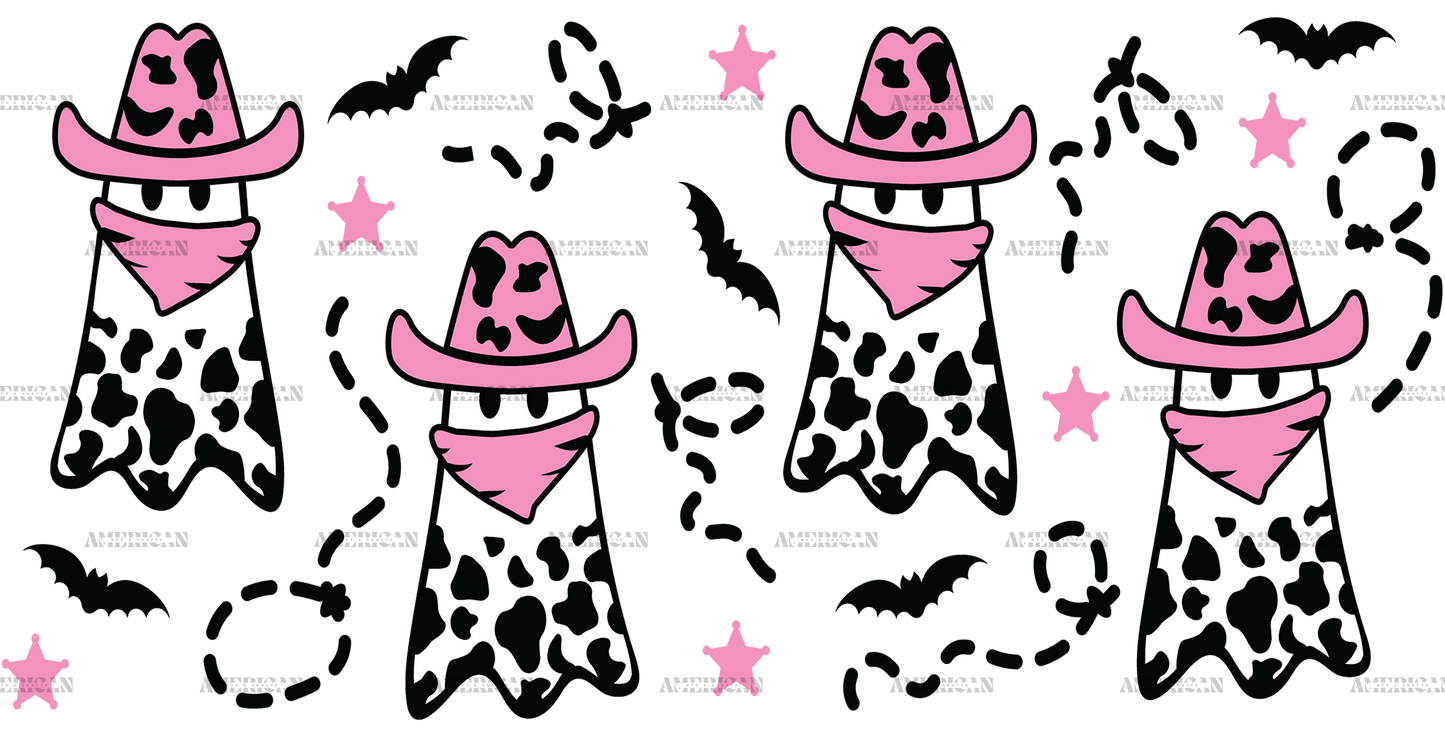 Pink Cowboy Ghost UV DTF Transfer