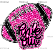 Pink Out Football-1 DTF Transfer