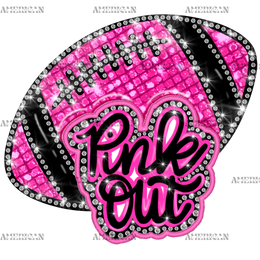 Pink Out Football-1 DTF Transfer