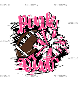 Pink Out Football-2 DTF Transfer