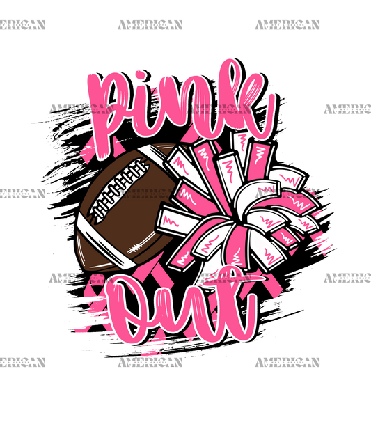 Pink Out Football-2 DTF Transfer