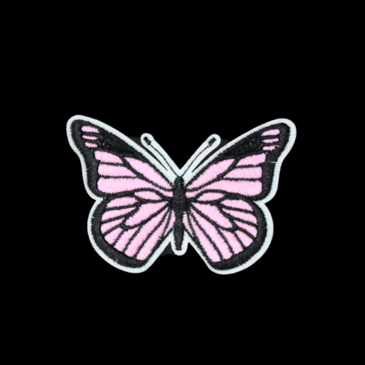 Pink Butterfly Patch (Small/Embroidery)