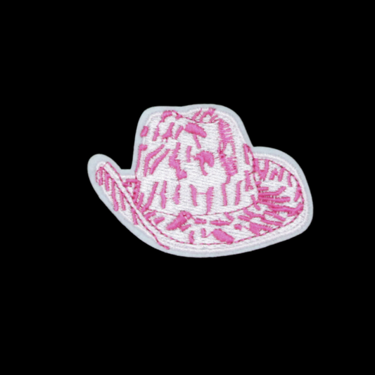 Pink Cowboy Hat Patch (Small/Embroidery)