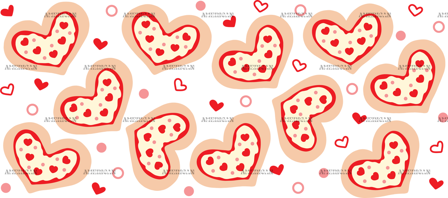 Pizza Hearts UV DTF Transfer