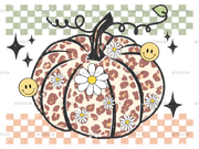 Pumpkin Checker DTF Transfer