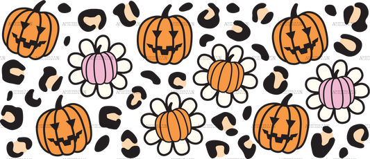 Pumpkin Flower UV DTF Transfer