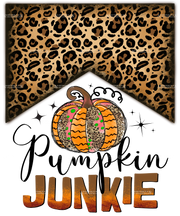 Pumpkin Junkie Leapord DTF Transfer
