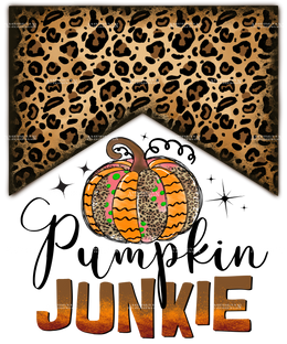 Pumpkin Junkie Leapord DTF Transfer