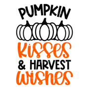Pumpkin Kisses Harvest Wishes DTF Transfer