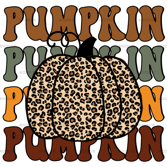 Pumpkin Leopard DTF Transfer