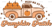 Pumpkin Patch Truck DTF Transfer