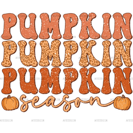 Pumpkin Season-3 Dotted DTF Transfer