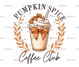Pumpkin Spice Coffee Club DTF Transfer