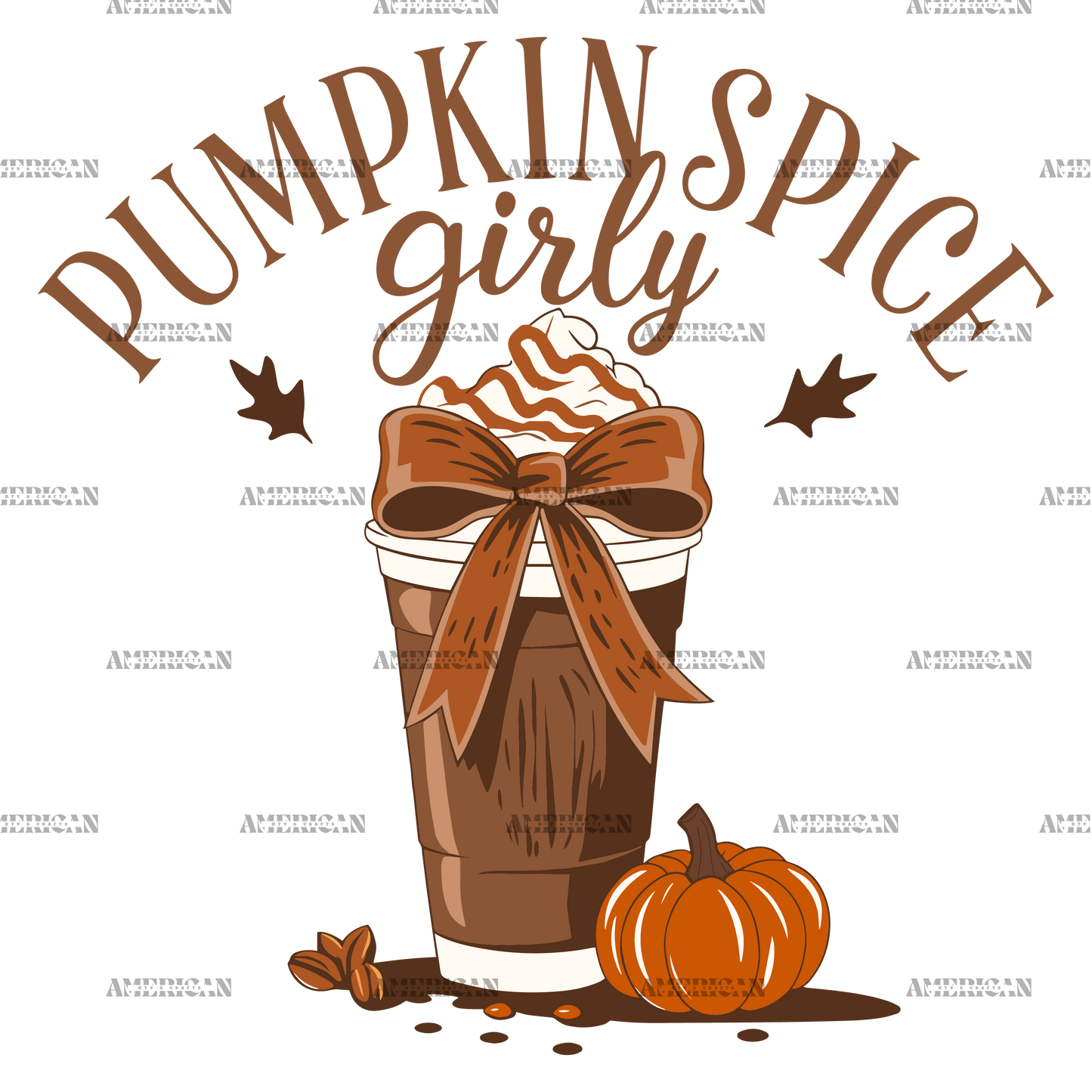 Pumpkin Spice Girly DTF Transfer