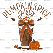 Pumpkin Spice Girly DTF Transfer