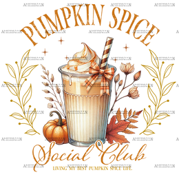 Pumpkin Spice Social Club DTF Transfer