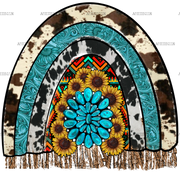 Rainbow Sunflower Gemstone DTF Transfer