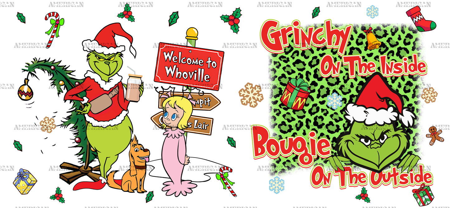 Red Whoville Grinch UV DTF Transfer