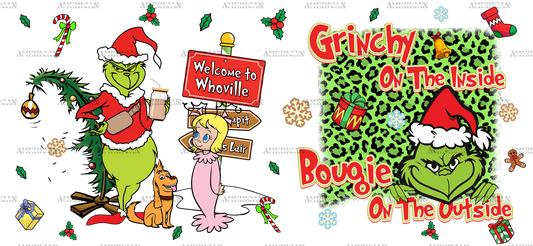 Red Whoville Grinch UV DTF Transfer