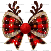 Reindeer Bow-1 DTF Transfer