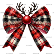 Reindeer Bow-2 DTF Transfer