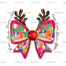 Reindeer Bow-4 DTF Transfer