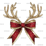 Reindeer Bow-5 DTF Transfer