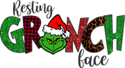 Resting Grinch Face DTF Transfer
