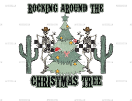 Rocking Around The Christmas Tree DTF Transfer