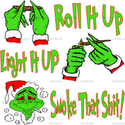 Roll It Up Grinch DTF Transfer