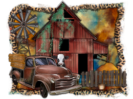 Rustic Country Barn DTF Transfer