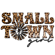 Small Town Girl Leopard DTF Transfer