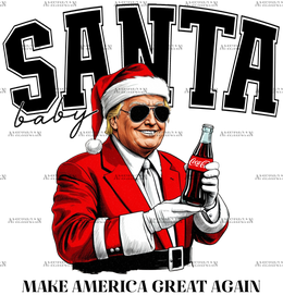 Santa Baby Trump DTF Transfer