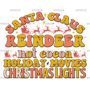 Santa Claus Hot Cocoa Christmas Lights-5 DTF Transfer