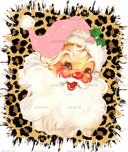 Santa Leopard DTF Transfer