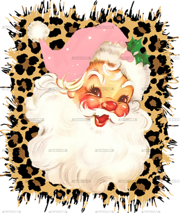 Santa Leopard DTF Transfer