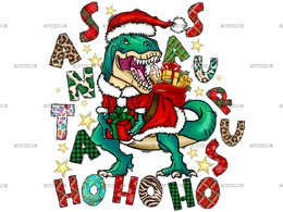Santa Saurus HoHoHo DTF Transfer