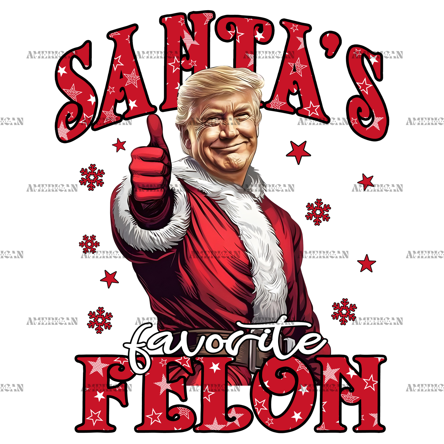 Santa's Favorite Felon-1 DTF Transfer