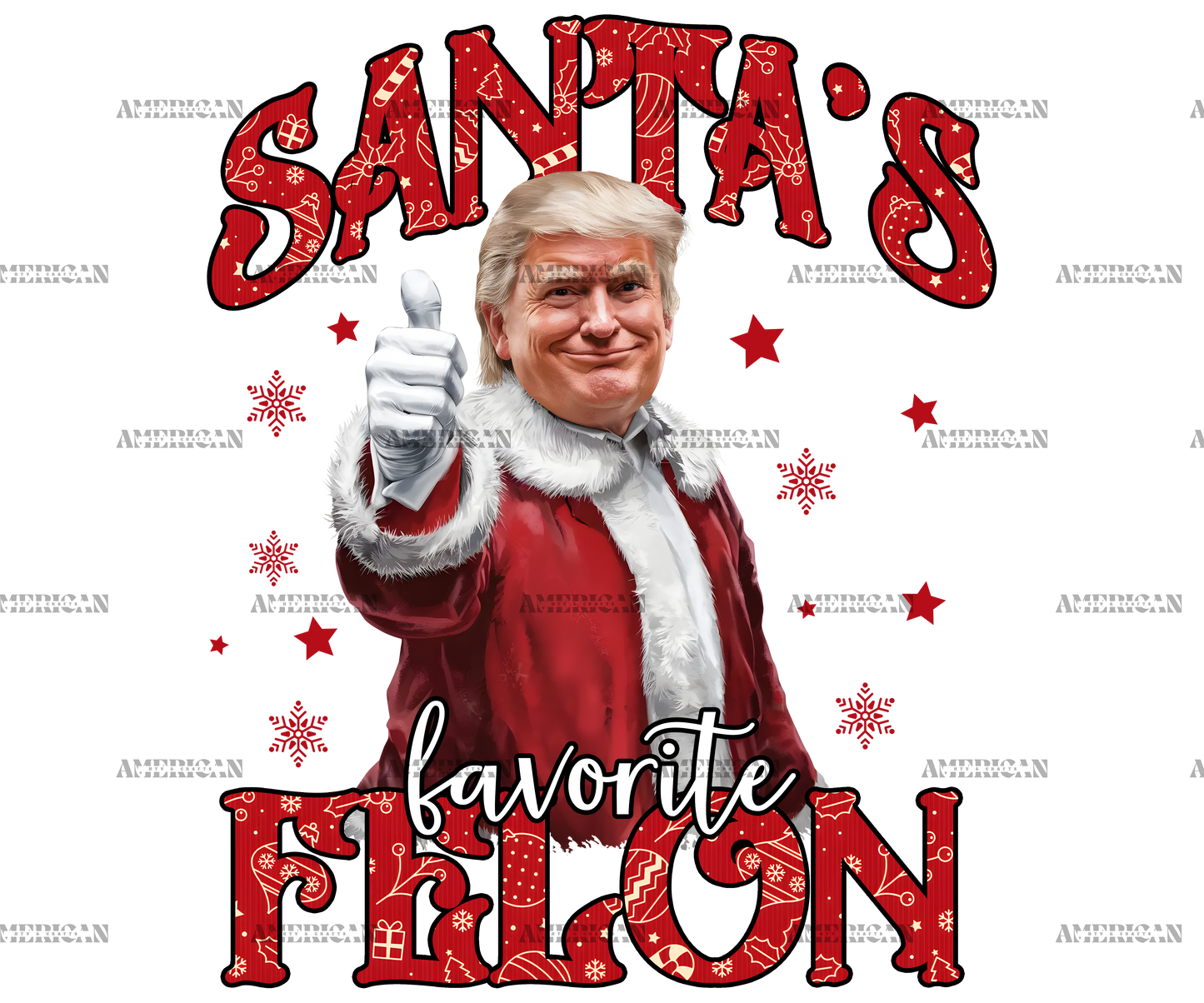 Santa's Favorite Felon-2 DTF Transfer