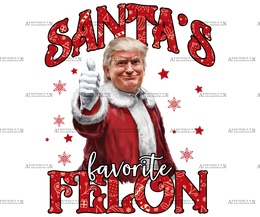 Santa's Favorite Felon-2 DTF Transfer