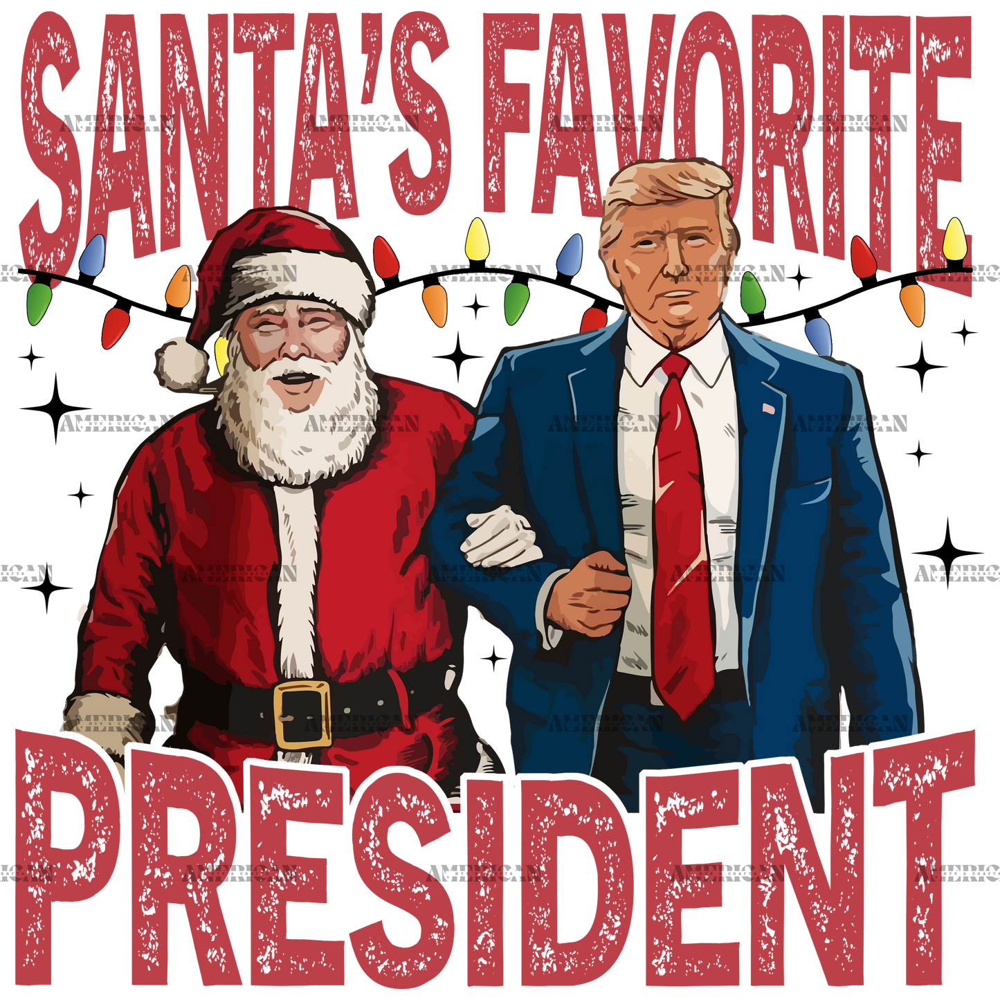 Santa's Favorite President-1 DTF Transfer