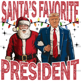 Santa's Favorite President-1 DTF Transfer