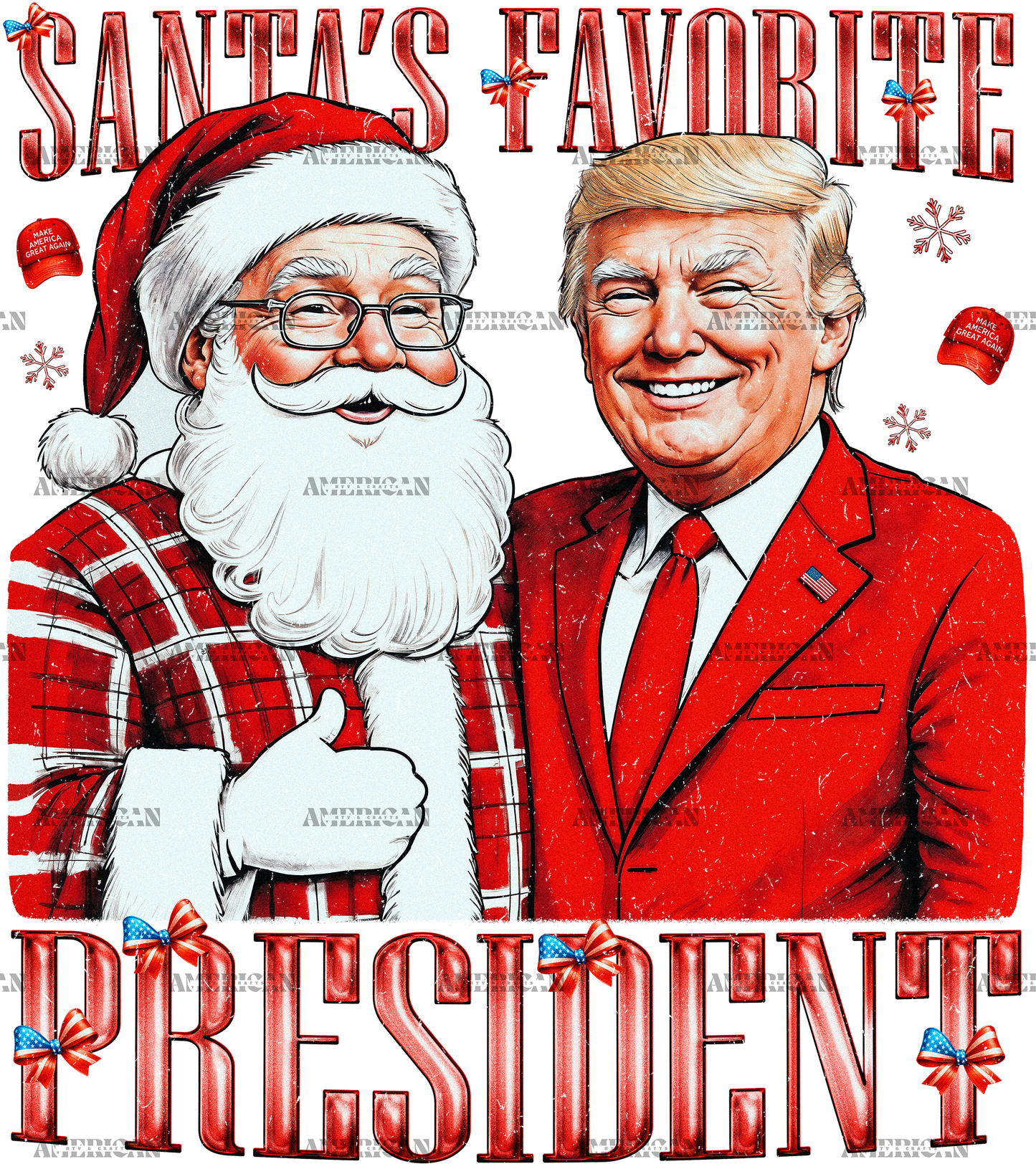 Santa's Favorite President-2 DTF Transfer