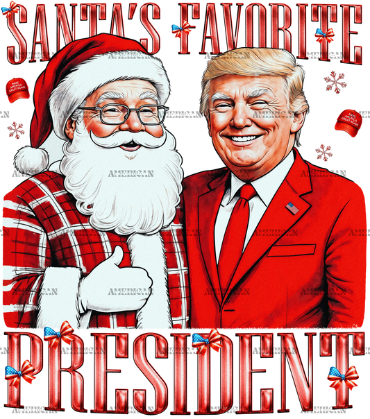 Santa's Favorite President-3 DTF Transfer